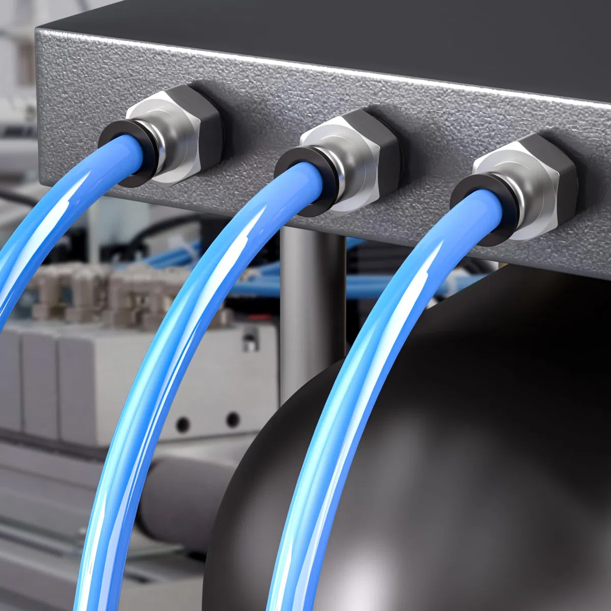 Bwintech 10 Stück 8mm Schlauch-AD x 1/2" BSP-Innengewinde, gerade, zum Einstecken, Pneumatik-Adapter, PCF8-04 Schnellverschluss für Luftleitungen