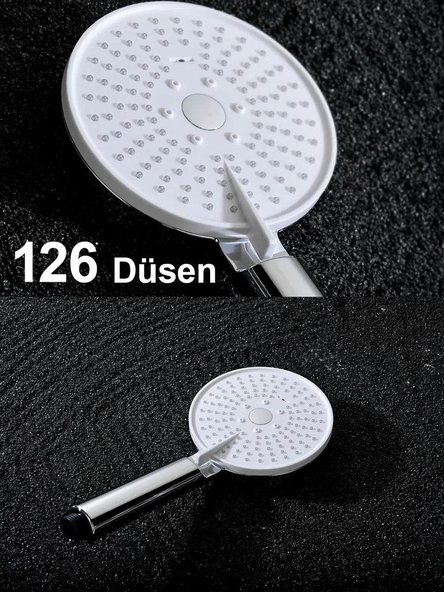 Duschkopf mit 2m schlauch, 3 Strahlarten, Jet-Modus