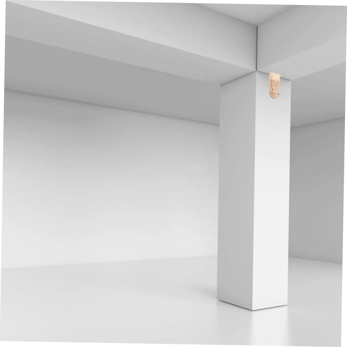 2 Stück Zierleisten Holz Dekorative Konsolen für Wohnzimmer mit Künstlerischem Design und Stabiler Holzapplikation im Klassischen Stil