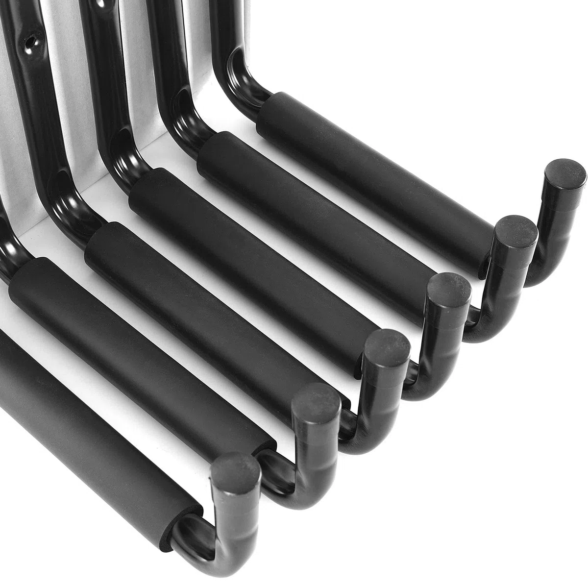 Garage Schwerlast Wandhaken, Leiter Haken aus Festem Metall Storage Hanger Organizer für Kajaks Leiter Klappstühle Garage - Universalhaken mit Polsterung für Schutz, Tragkraft 45 kg, 6 Stück