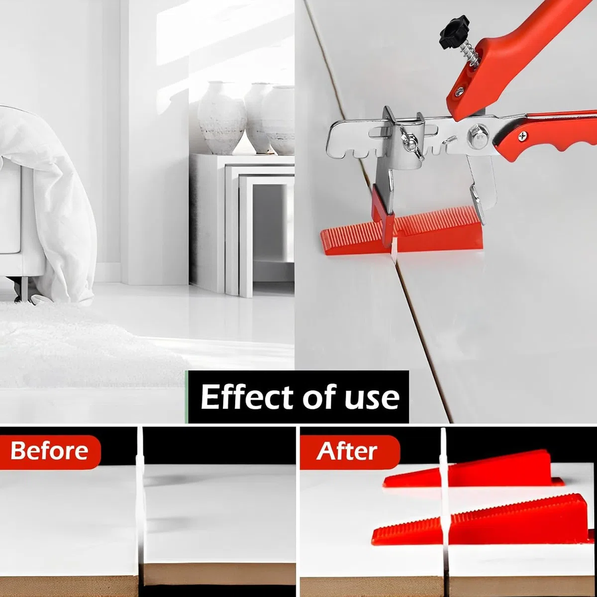 600 Stück Fliesen Nivelliersystem 3mm Zuglaschen, Nivelliersystem Fliesen Nivelliersystem Kit Fugenbreite Verlegehilfe für Fliesen Wandfliesen Bodenfliesen Höhe 3-16 mm