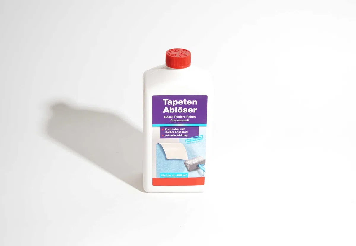 A.S. Création Tapetenablöser Tapetenentferner Tapetenlöser Kraftlöser - einfaches Mischverhältnis, schnelle Wirkung, starke Lösekraft, geruchsneutral - transparent - 1 L - 909017
