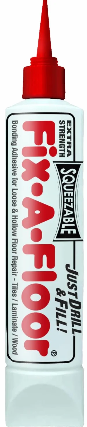 Fix-A-Floor Squeezy All-in-One Reparaturkleber für lose, hohle und knarrende Fliesen, Holz, LVT, LVP und Laminat