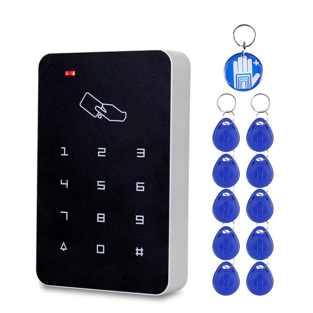 T22 RFID Zutrittskontrollkartenleser mit digitaler Tastatur, 10 EM4100 Tags, 1000 Benutzer, PVC, 12V, für sichere Umgebungen