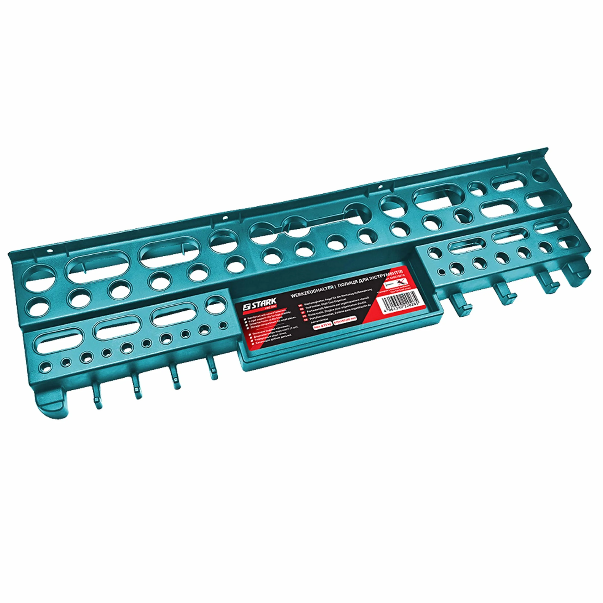 STARK Werkzeughalter, Regal für die Werkzeug-Aufbewahrung 610x160x60 mm, Belastung bis 25 KG. Aufbewahrungsset, Handwerkzeug-Organizer