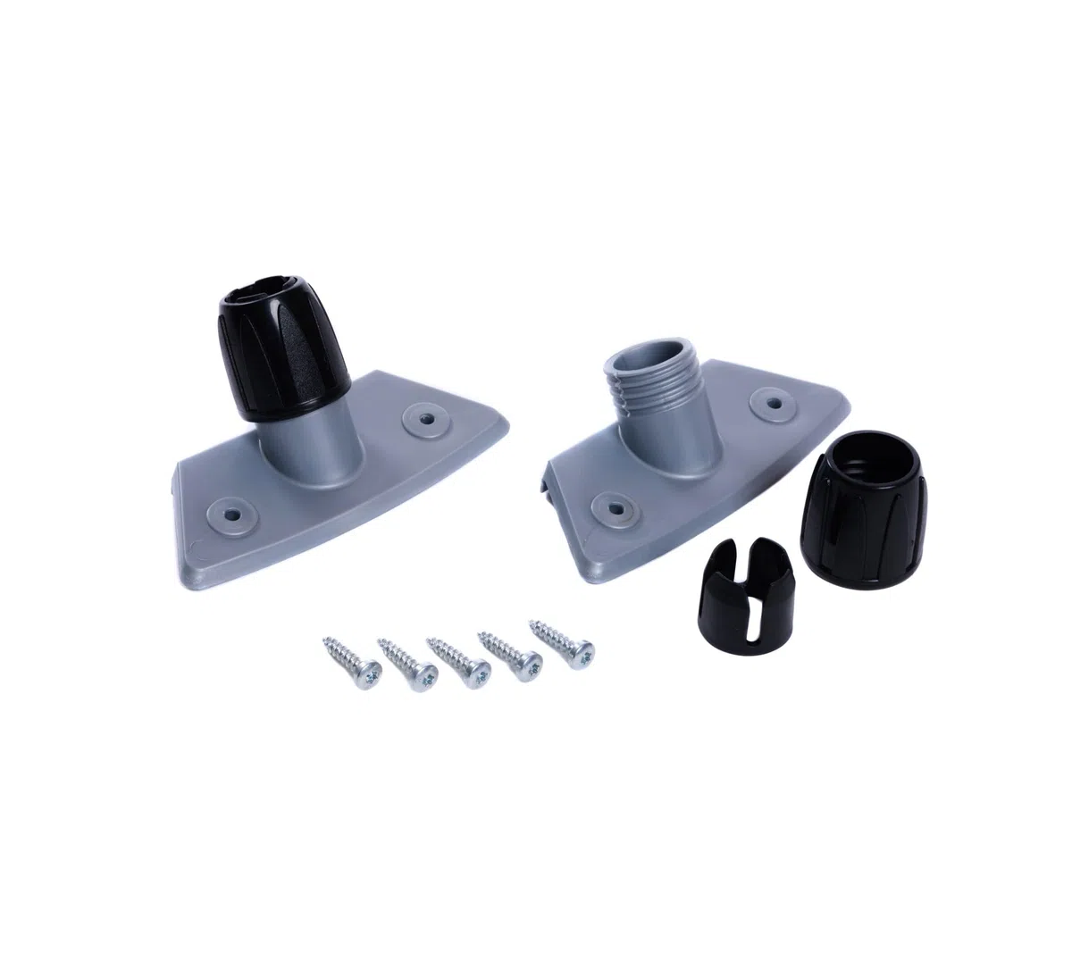 2 Universal Stielhalter Besenstiel Gewinde Halterung für Stiele Besen etc. | Mit Gewinde, Inkl. Schrauben, Ersatz Halterung, Für Standardstiele, Für Besen Schrubber Wischer
