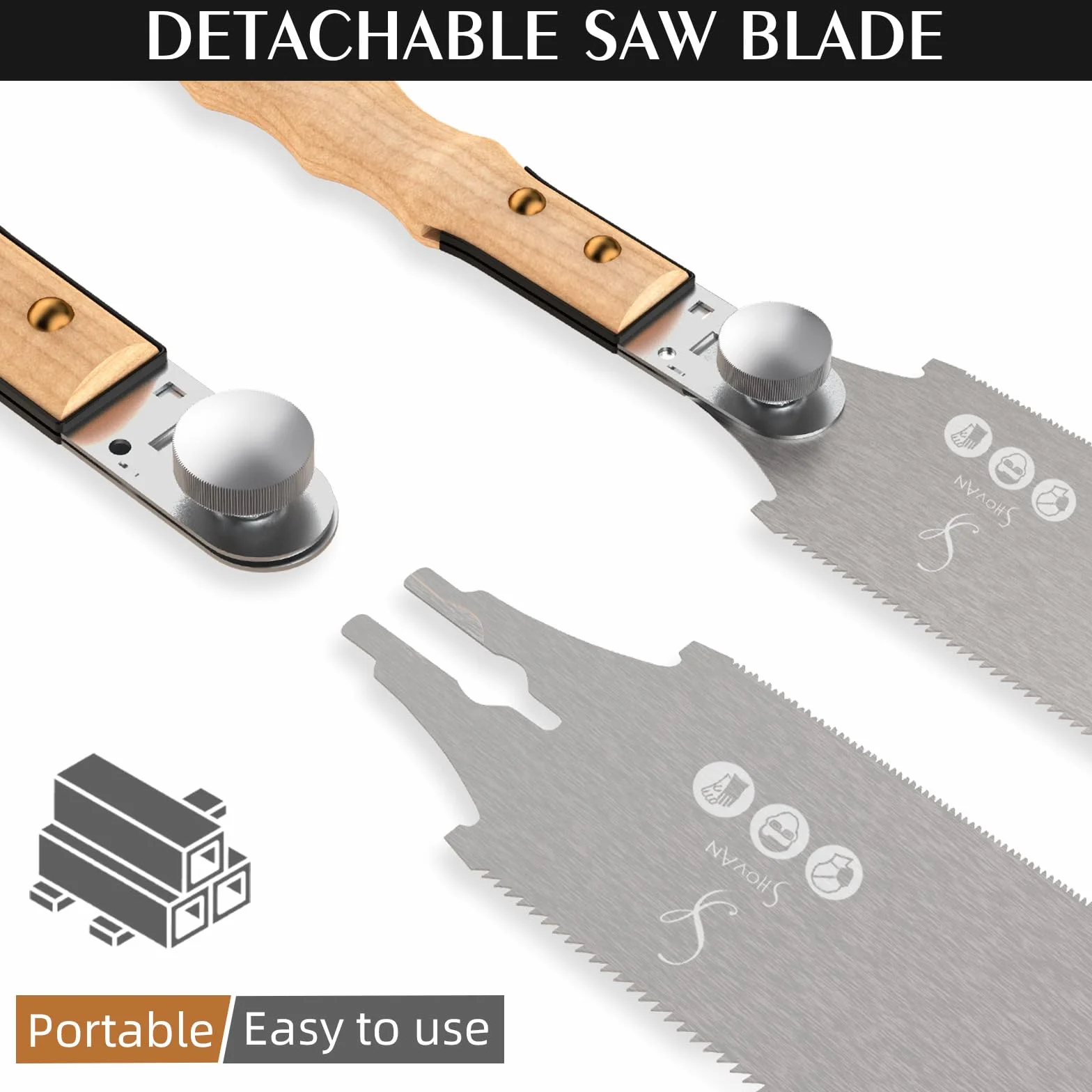 Profi Ryoba Japansäge, Abnehmbar Handsäge 233mm aus SK5 Karbonstahl, Doppelte Kante Progressiv 6-10/18 ZpZ Holzsäge für Heimwerk Japanische Säge Feinsäge für Querschnitt, Längsschnitt