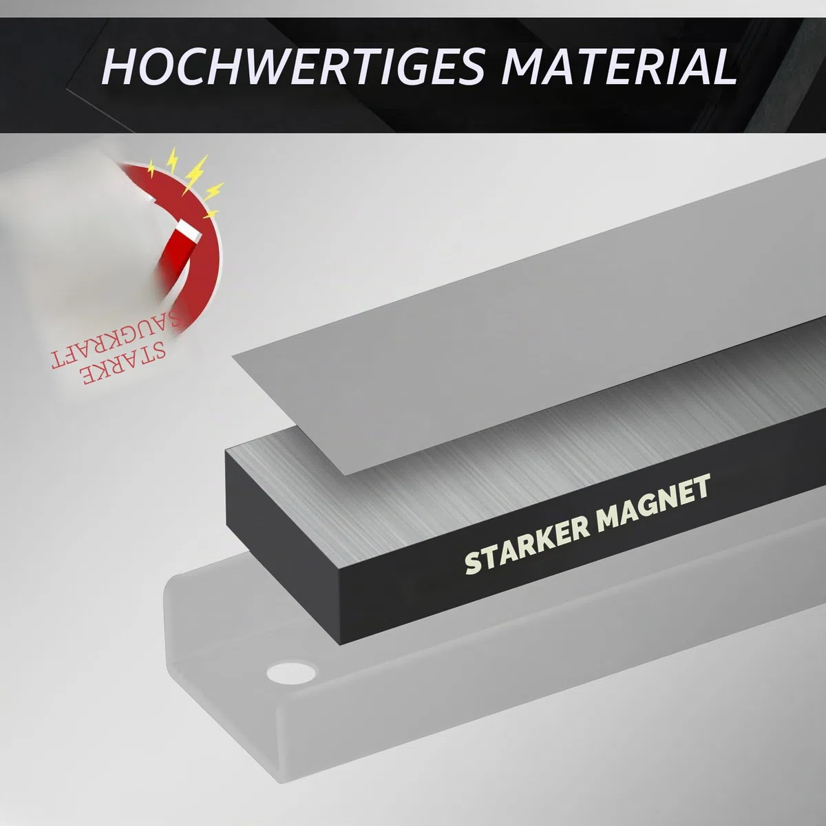 CCLIFE 4tlg Magnetleiste Werkzeug 37cm & 23cm 15kg & 9kg Magnetschiene Magnetisch Werkzeugleiste für Werkstatt