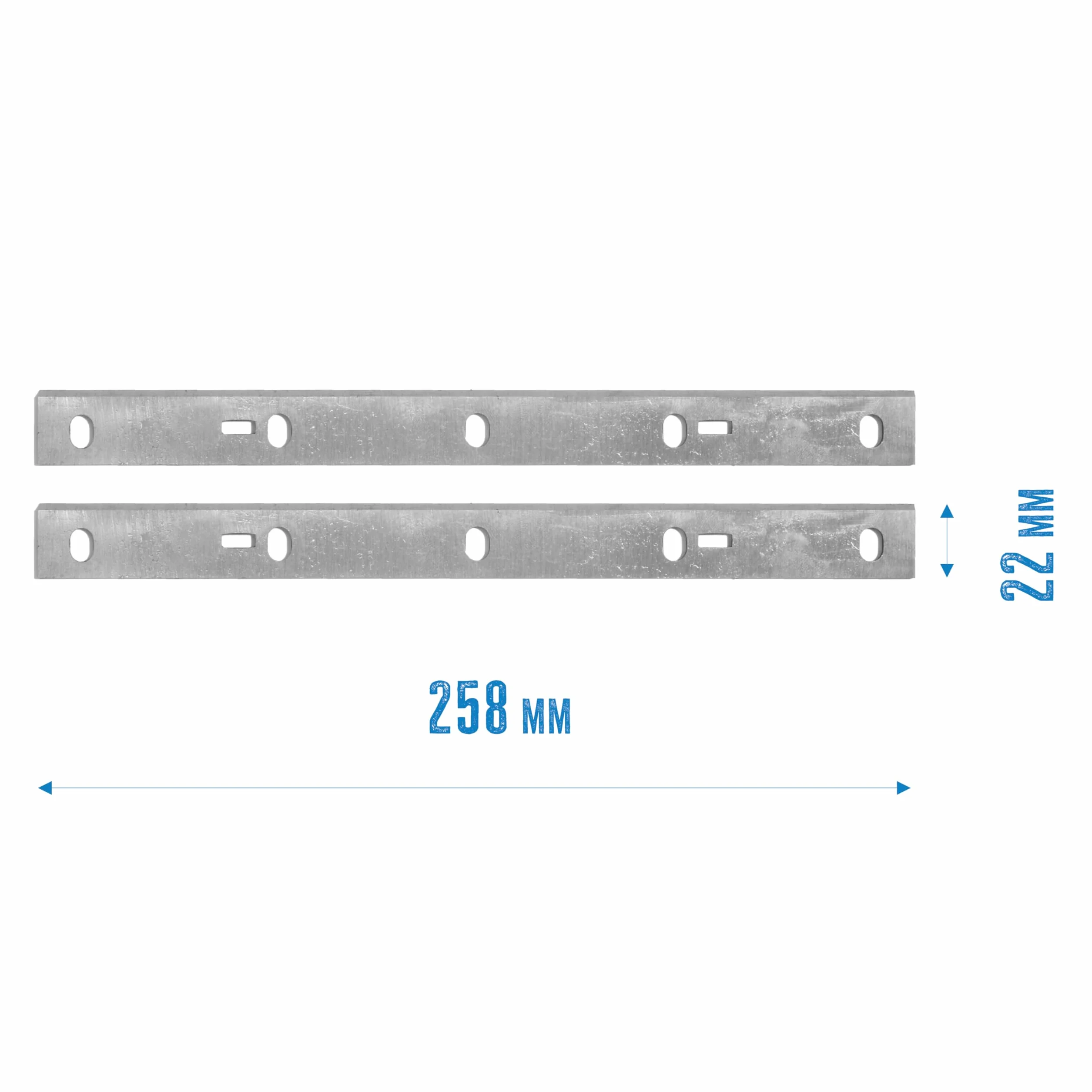 Güde 55188 Hobelmesser Paar zu GADH 254 (VE 2 Stück, Hobelmesser aus High Speed Steel) Silber