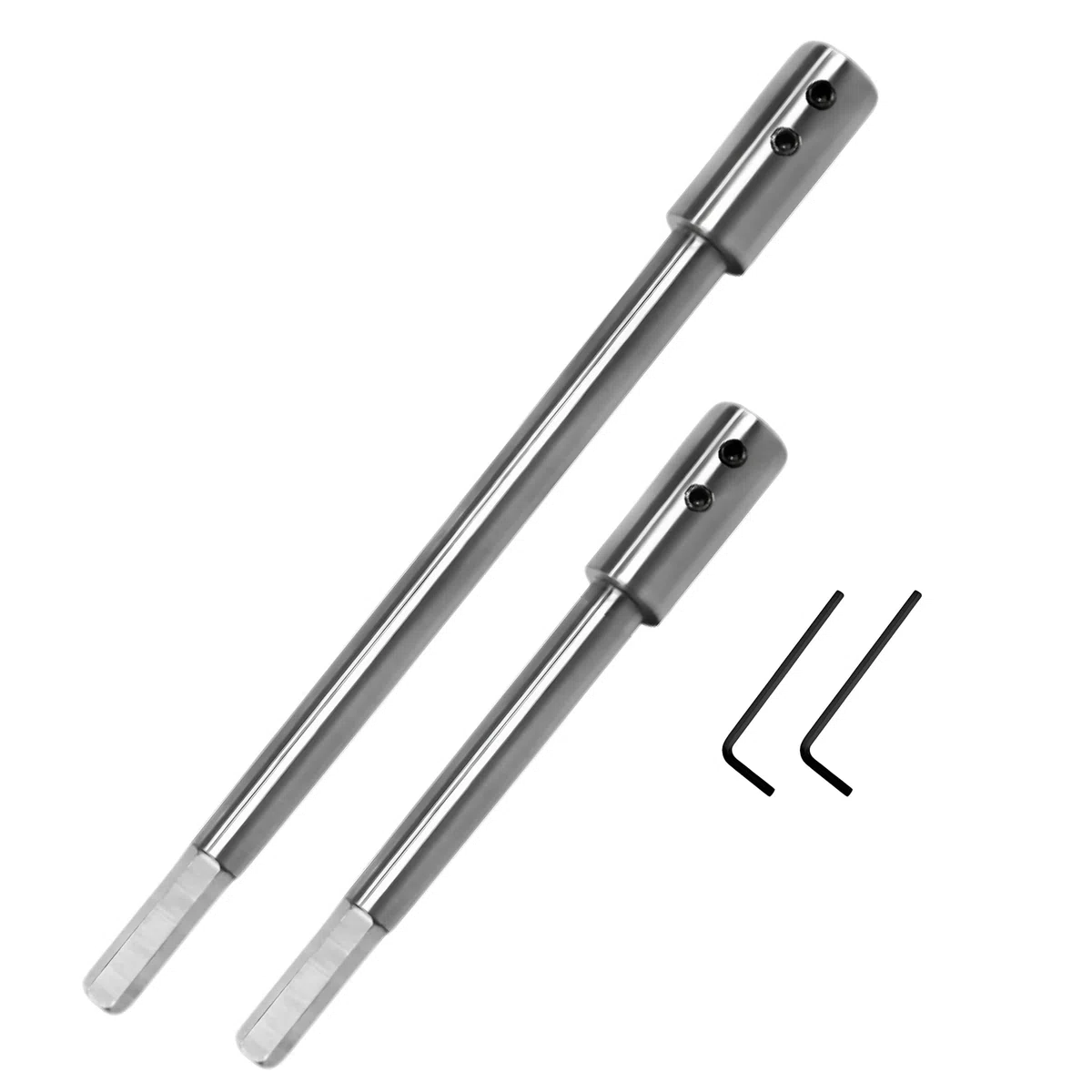 2 Stück Verlängerungsschaft Set, 254 mm und 178 mm Extra Lang verlängerung für forstnerbohrer mit 3/8"-schaft für besonders tiefe Lochfräsungen, Durchbrüche,Tiefbohrungen in Holz, Möbelbau