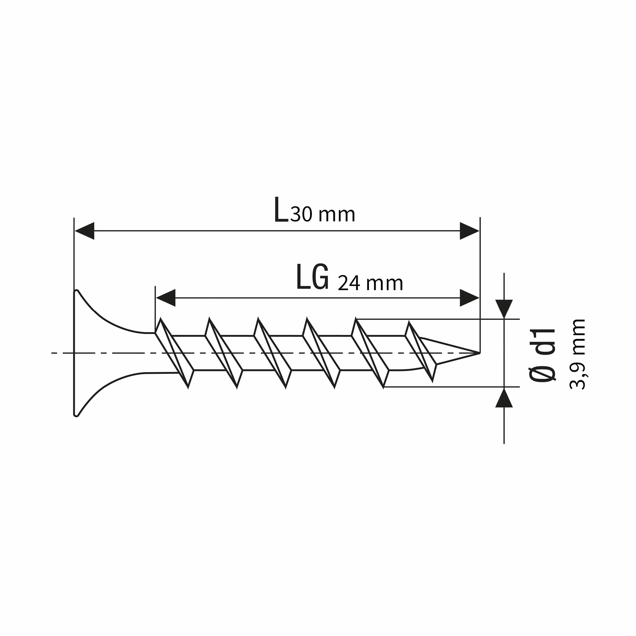 SPAX GIX-B Schnellbauschrauben 3,9 x 30 mm Grobgewinde, 1000 Stück, Trompetenkopf, Kreuzschlitz-H2, Trockenbauschrauben für Holz-Unterkonstruktionen – 1891170390305