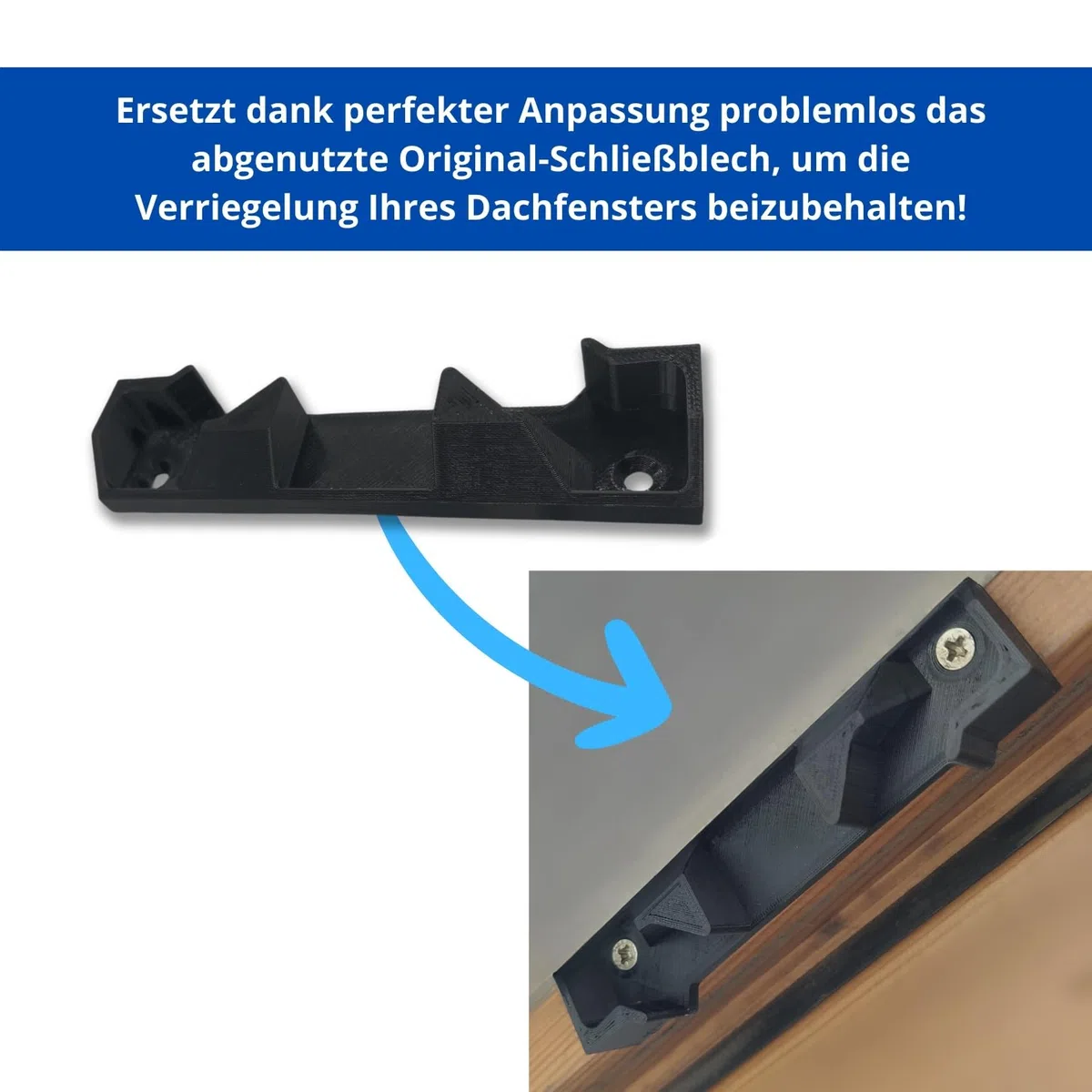 Schließblech Kompatibel mit Velux Version VES, V21 - Ersatzteil Sicherheitsverriegelung Verschlussplatte für Klappfenster am Dach des Hauses für Rolladeninstallation Verriegelungsfalle