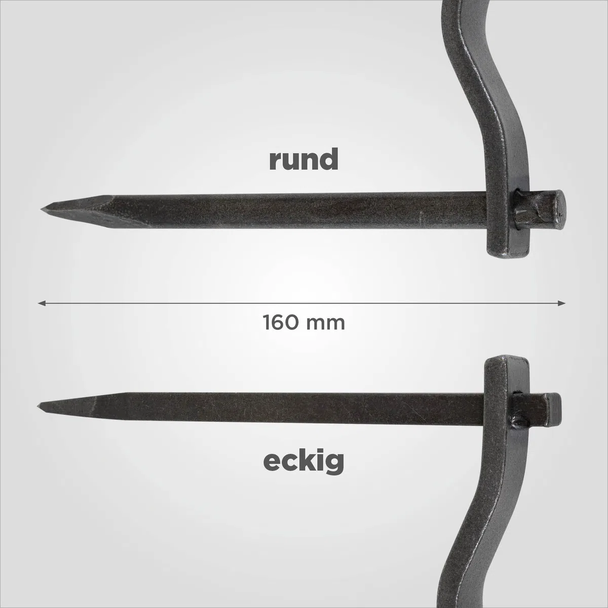 blizz-z Putzhaken rund Länge: 160 mm (4 Stück) | Schnellputzhaken, Maurerhaken | Made in Germany