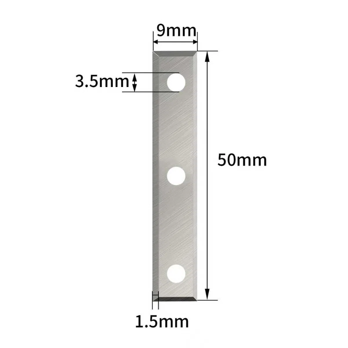 Wendeplatten Wendemesser,9 X 50 X 1.5mm 4-Schneidkanten 2 Stück Ersatzklingen,für Wendeplatten Bündigfräser(als Ersatz), Austauschbare Hartmetall-Wendemesser, für Holzfräser