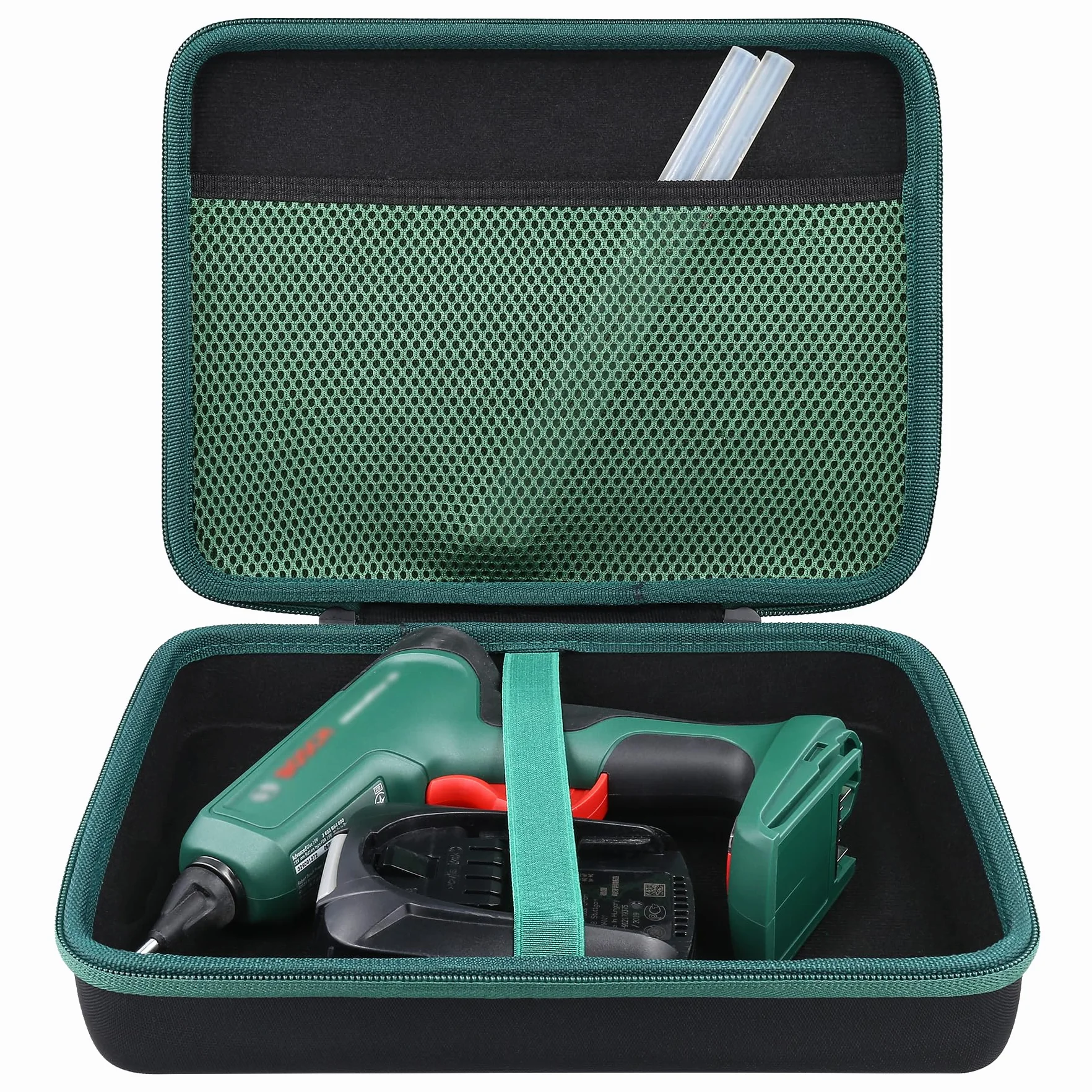 co2CREA Hart Tragbare Schutzhülle Etui Tasche für Bosch Home and Garden Klebepistole PKP 18 E/PKP 3.6 LI/AdvancedGlue 18V, Tragetasche kompatibel USB Ladegerät und Glue Sticks,Nur Tasche