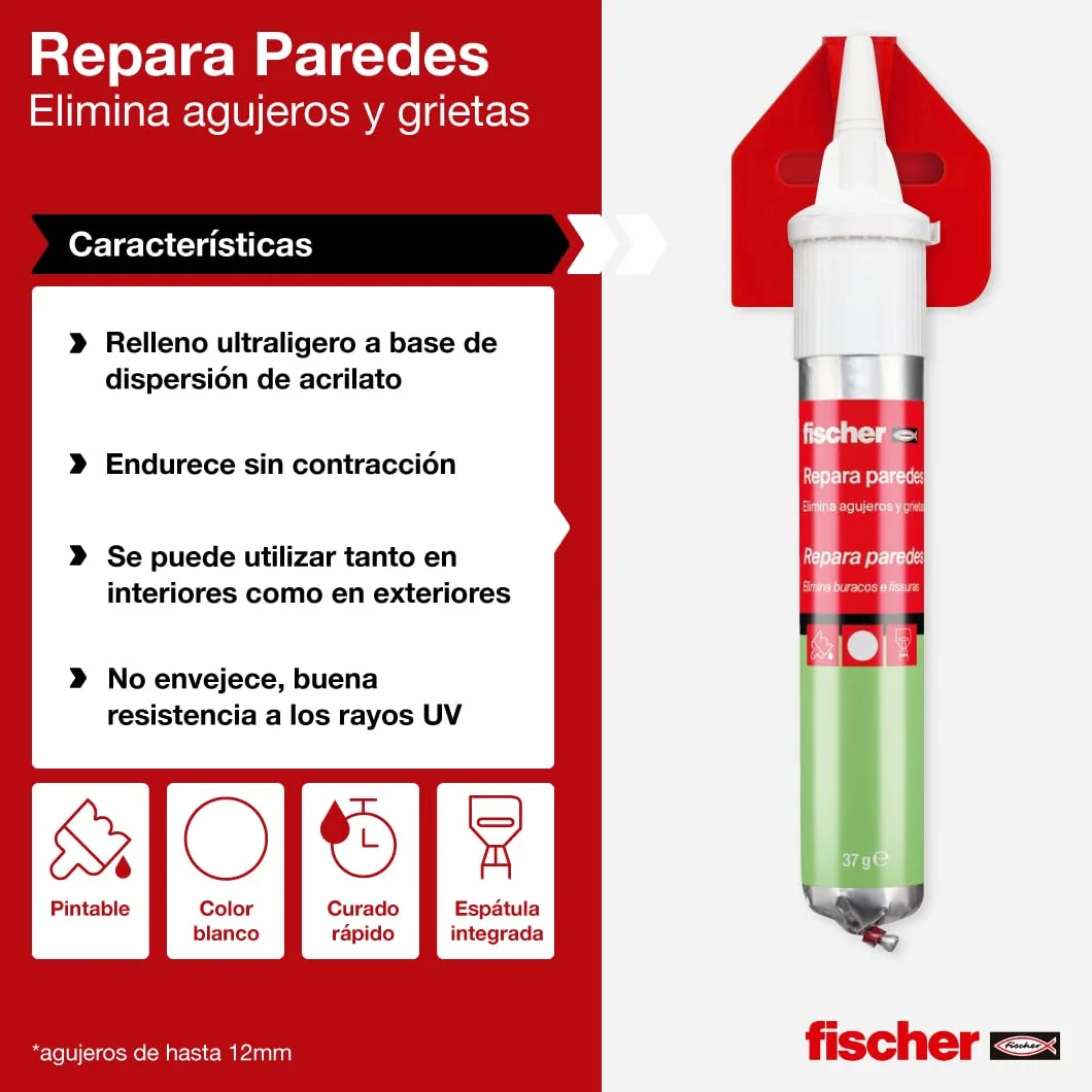 fischer Spachtelmasse GOW Reparaturspachtel Multipack, 70ml