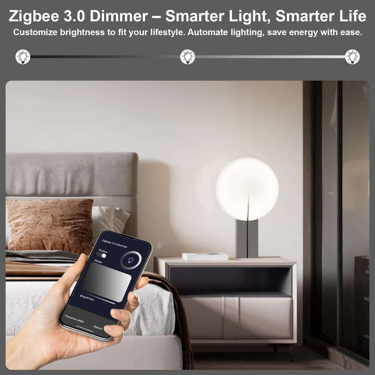 Zigbee Dimmer LED, ZigBee 3.0 Dimmer, Zigbee LED Controller, Dimmen Smart Lichtschalter Kompatibel mit Alexa, Google Assistant, Smart Life, Tuya, Neutralleiter Erforderlich, für LED Lampen