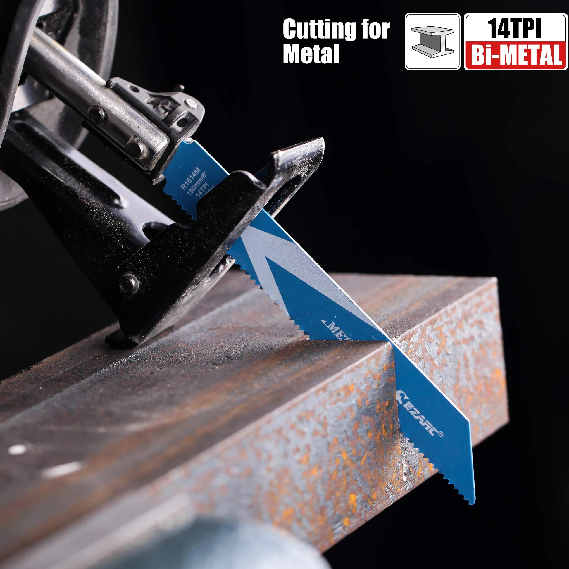 EZARC 12tlg Säbelsägeblatt Set BIM Sägeblätter zum Schneiden von Metall, Holz und Holz mit Nägeln