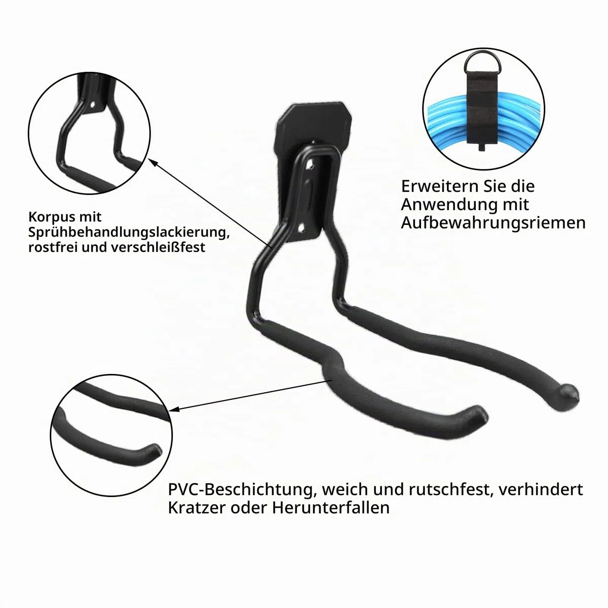 Weedeater Aufhänger, Rasentrimmer-Aufhänger, Unkrautfresser-Regal, Garagen-Wandhaken, Elektrowerkzeug-Halter für Garagenwand, Allzweckhaken für Garagenwerkzeug, Organizer und Aufbewahrung