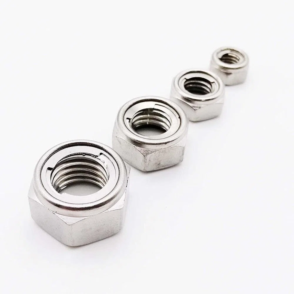 Sechskant-Sicherungsmuttern aus Edelstahl 304 – M3–M16, selbstsichernde Einsatzmuttern aus Vollmetall for eine sichere Befestigung(2pcs M12)