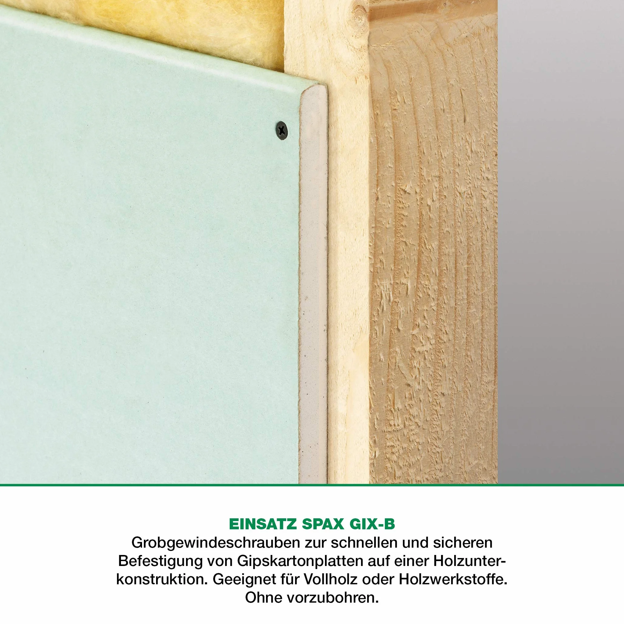 SPAX GIX-B Schnellbauschrauben 3,9 x 30 mm Grobgewinde, 1000 Stück, Trompetenkopf, Kreuzschlitz-H2, Trockenbauschrauben für Holz-Unterkonstruktionen – 1891170390305