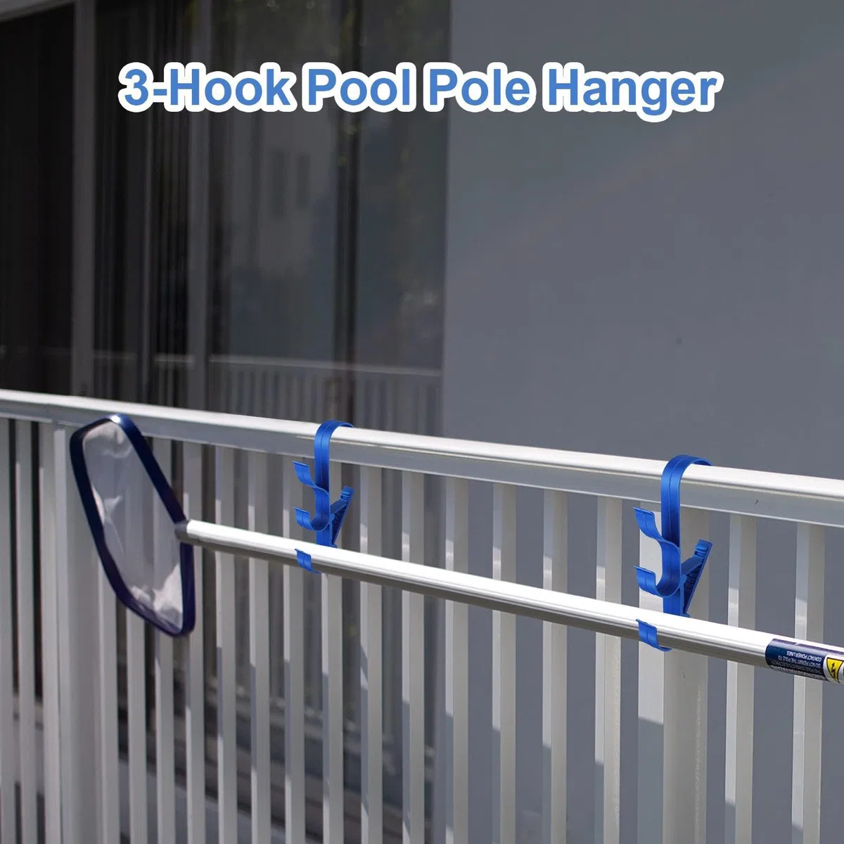 2 Stücks Poolstangenhaken, Pool Aufbewahrung Halterung, Lagige Pool Stangen Aufhänger, Poolzubehör, Für Blätterkescher Handtücher Teleskopstangen Bürsten