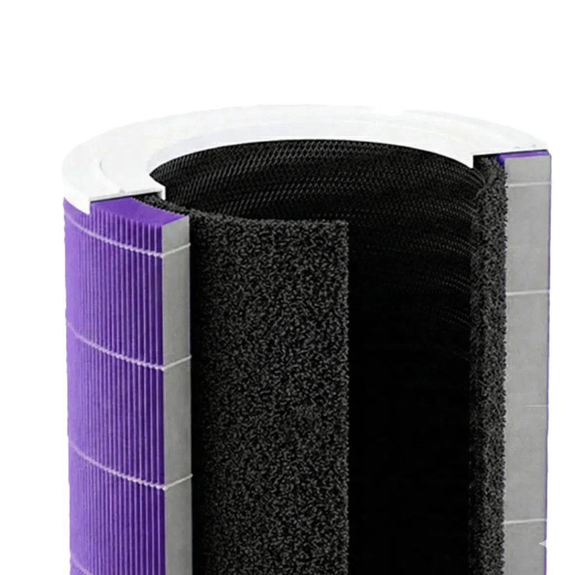 Luftreiniger Filter für Xiaomi Mi Air Purifier, für 2, für 2C, für 2H, für 2S, für 3, für 3H, für 3C, für PRO - M8R-FLH HEPA E11 mit Aktivkohle, entfernt Staub, Pollen - RFID-Chip - Violett