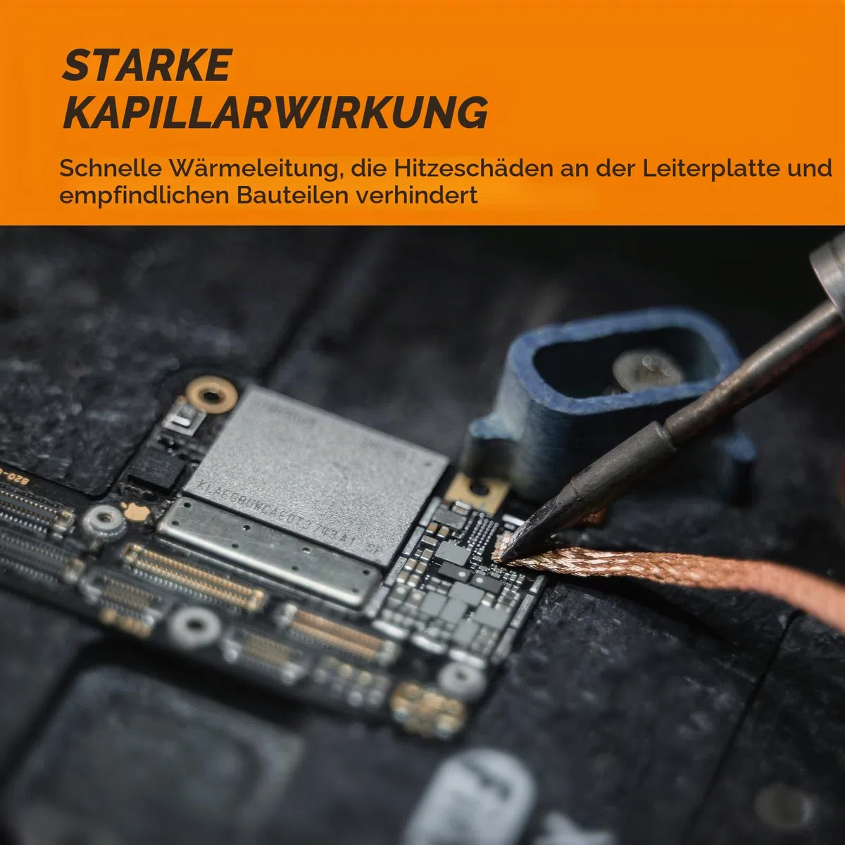 TOWOT Lötdocht, Entlötlitze, Flussmittel-Docht und Entlötlitzen - Effiziente und professionelle Lösung zum Entfernen von Lötzinn