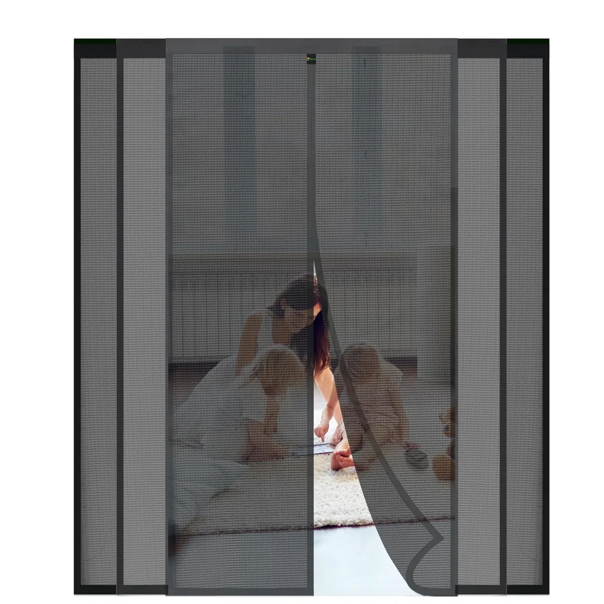 Sekey Kürzbar DIY Fliegengitter Fenster Zuschneidbares Moskitonetz Klebemontage ohne Bohren 150x150cm Schwarz