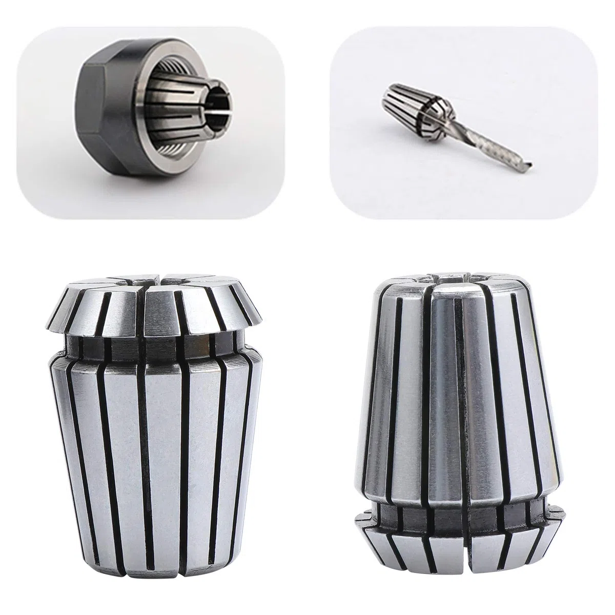 Hseamall ER25 Klemmhülsen-Set, ER25 Spannzange, 1 - 7 mm Halterung, ER11 Federspannzangen-Set für CNC-Arbeiten, Gravier- und Fräswerkzeug, 16 Stück