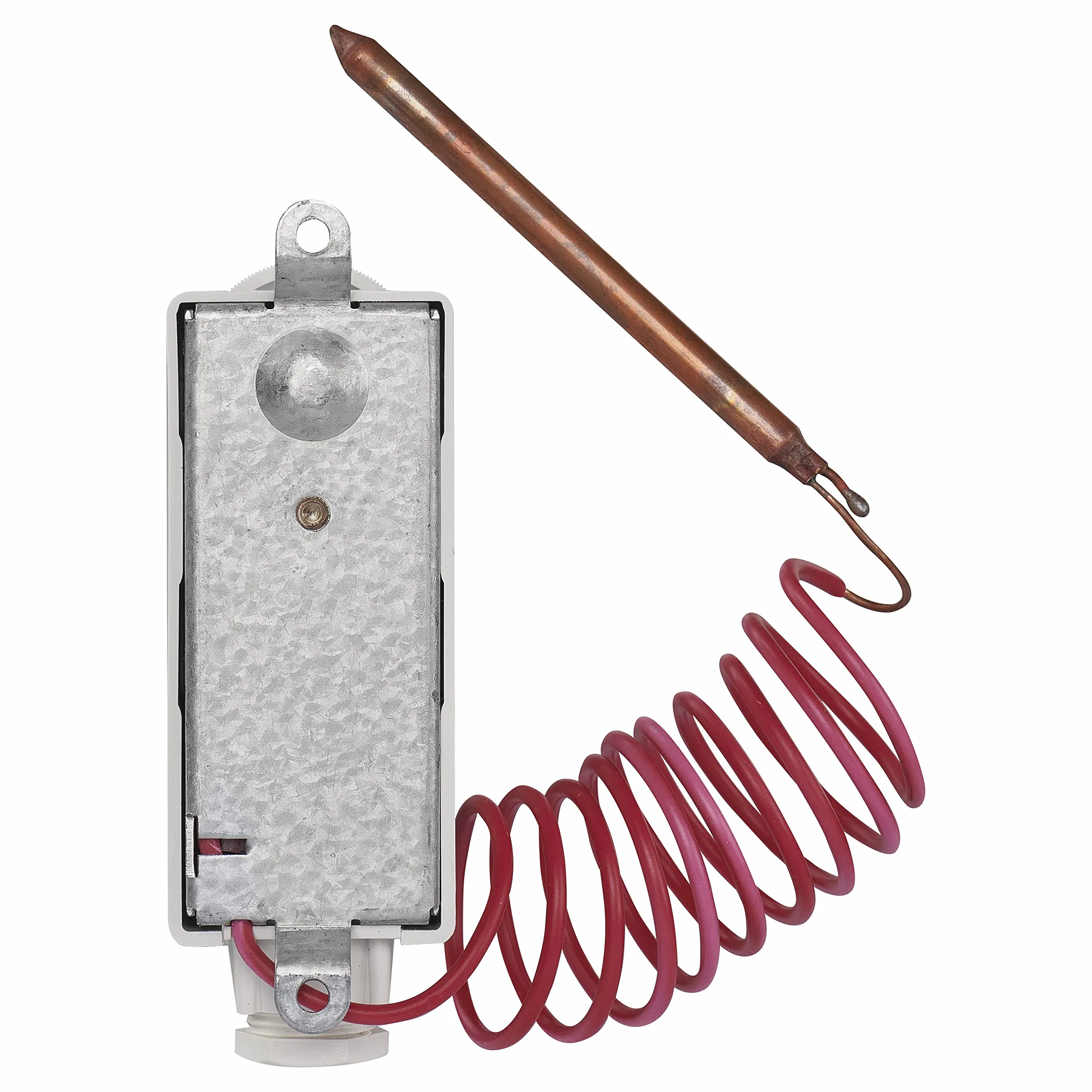 EMOS Thermostat mit Kapillarsensor, analog, Temperaturregler für Heizung, Heizungssysteme, Wasserheizung und Kühlungssysteme, 38 x 54 x 105 mm, Weiß